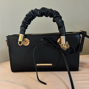 Aldo Black Mini Bag with Gold Details